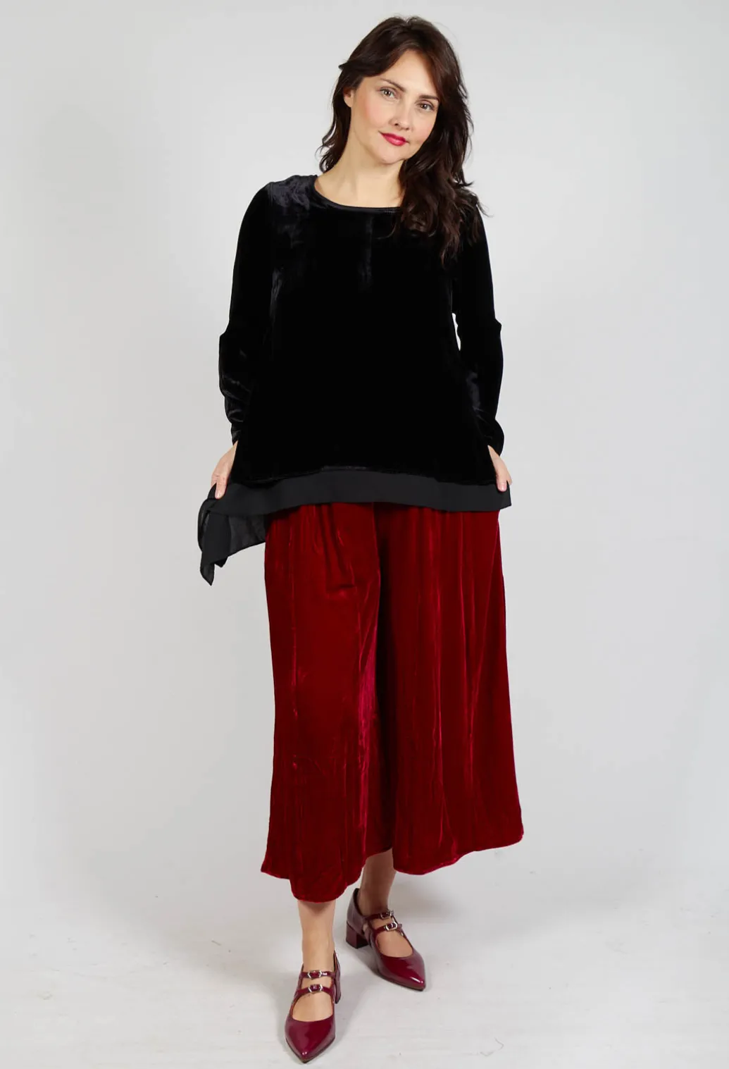Sevda Top in Chiffon Black