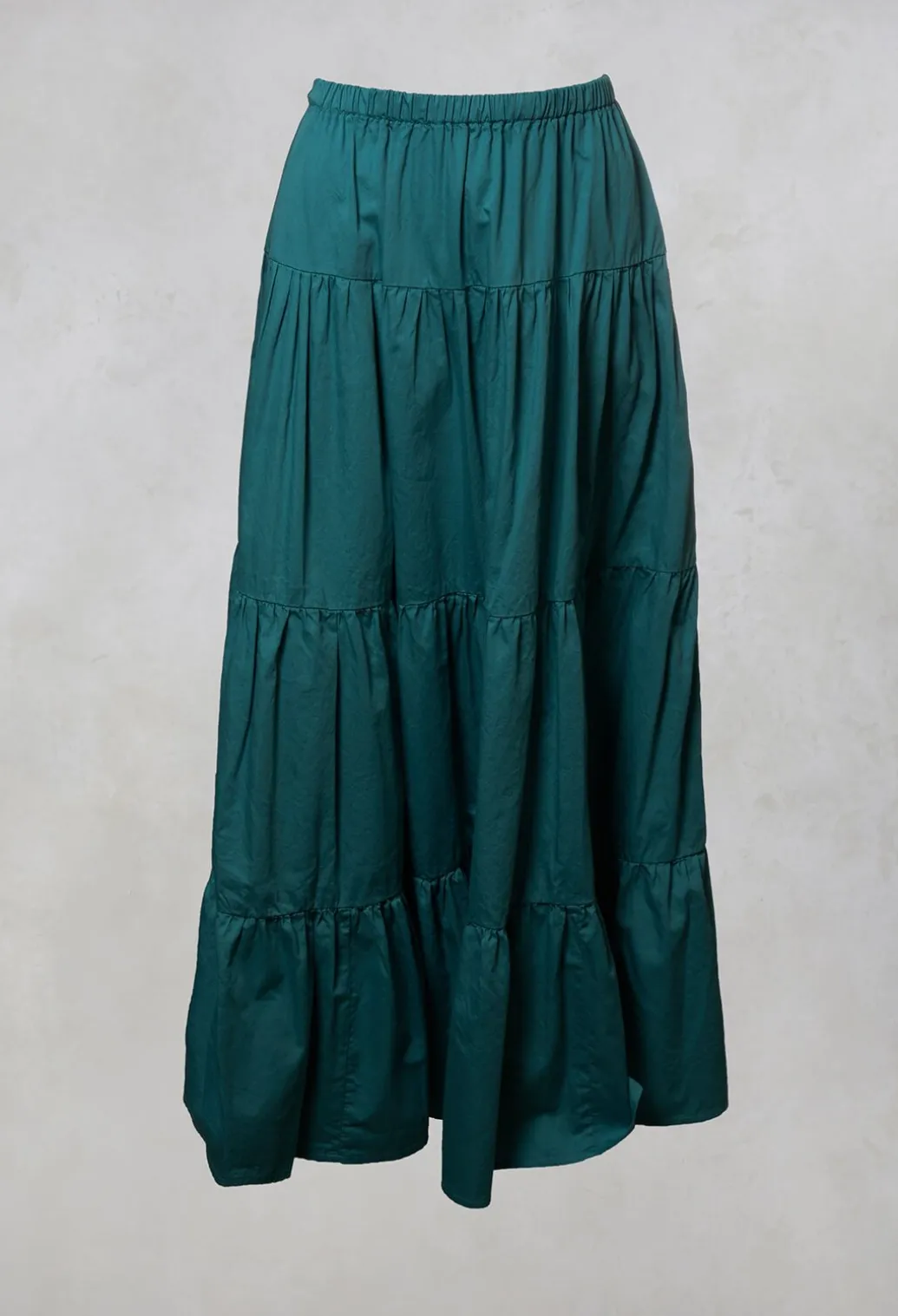 Sharm Maxi Gathered Skirt in Teal