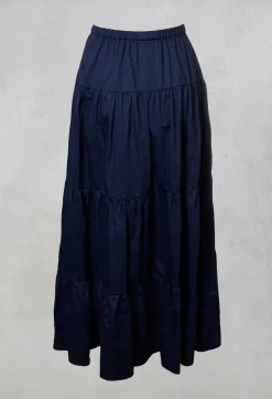 Sharm Maxi Gathered Skirt in Navy