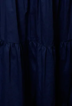 Sharm Maxi Gathered Skirt in Navy