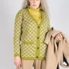 Sharon Cardigan in Green and Beige