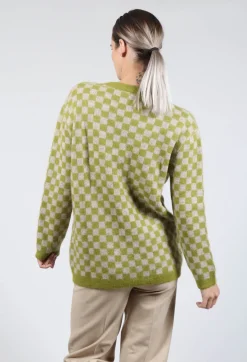 Sharon Cardigan in Green and Beige