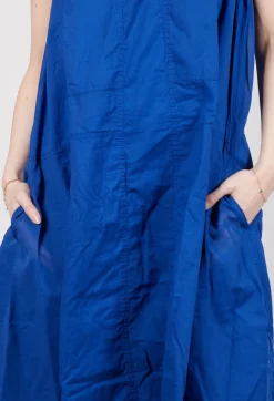 Sheer Boat Neckline Dress in Royal Paper