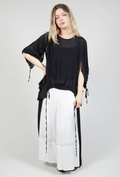 Sheer Cape Top in Black