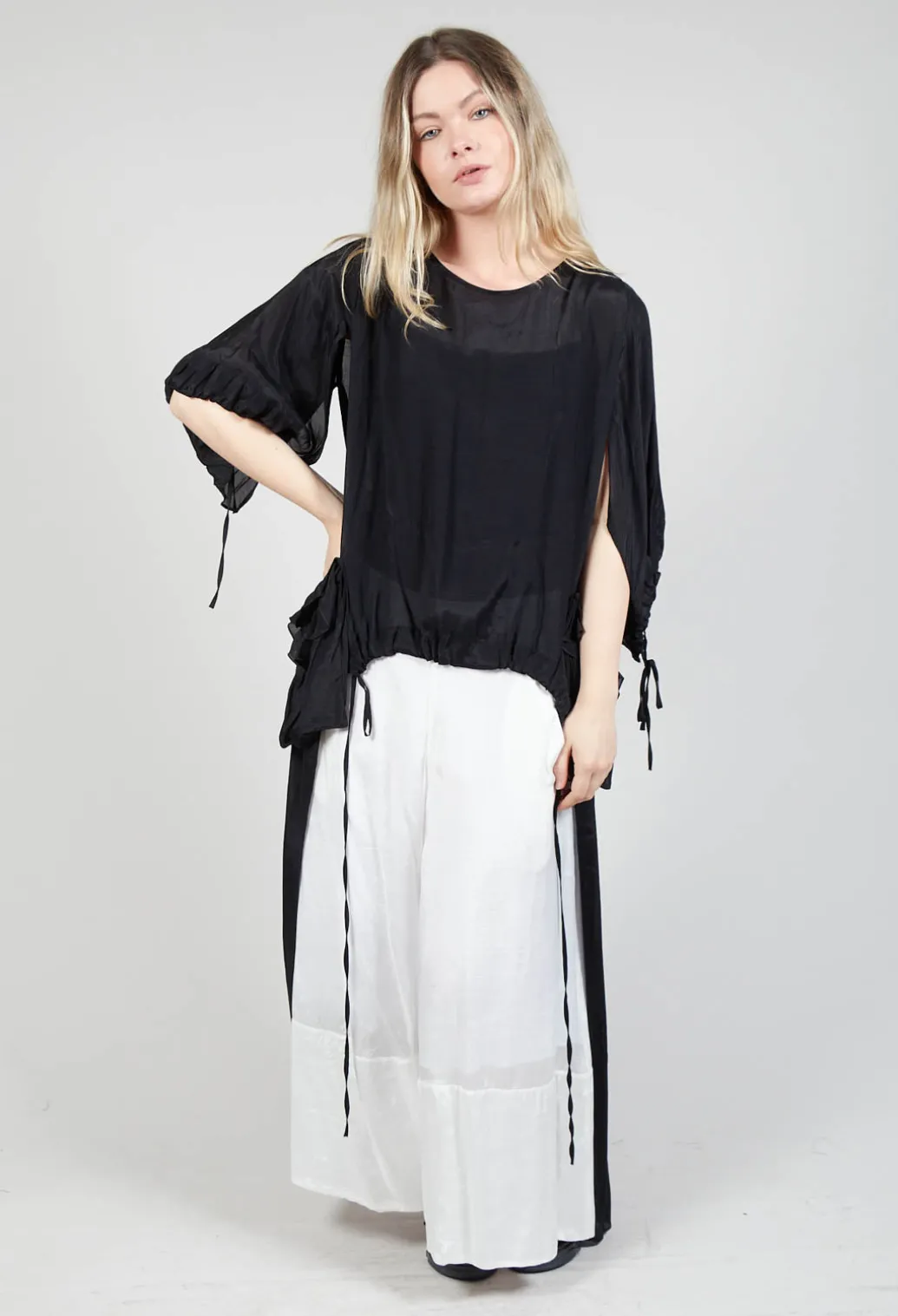 Sheer Cape Top in Black