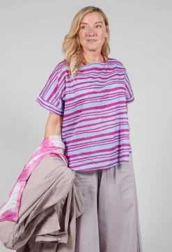 Sheer Cotton Top in Riga Azzura