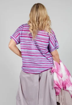 Sheer Cotton Top in Riga Azzura