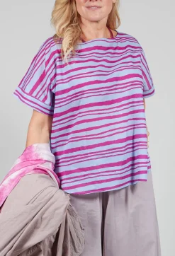 Sheer Cotton Top in Riga Azzura