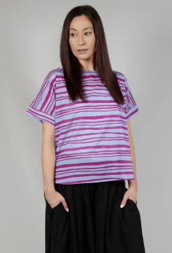 Sheer Cotton Top in Riga Azzura