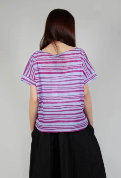 Sheer Cotton Top in Riga Azzura