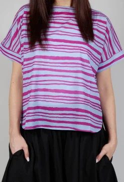 Sheer Cotton Top in Riga Azzura