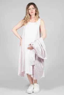 Sheer Double Vest Dress in Rose 10% Cloud