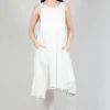 Sheer Double Vest Dress in Callas
