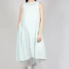 Sheer Double Vest Dress in Tulip 10% Cloud