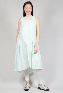 Sheer Double Vest Dress in Tulip 10% Cloud