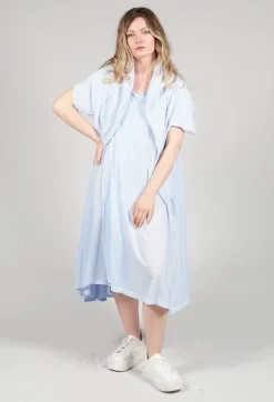 Sheer Double Vest Dress in Enzian 10% Cloud