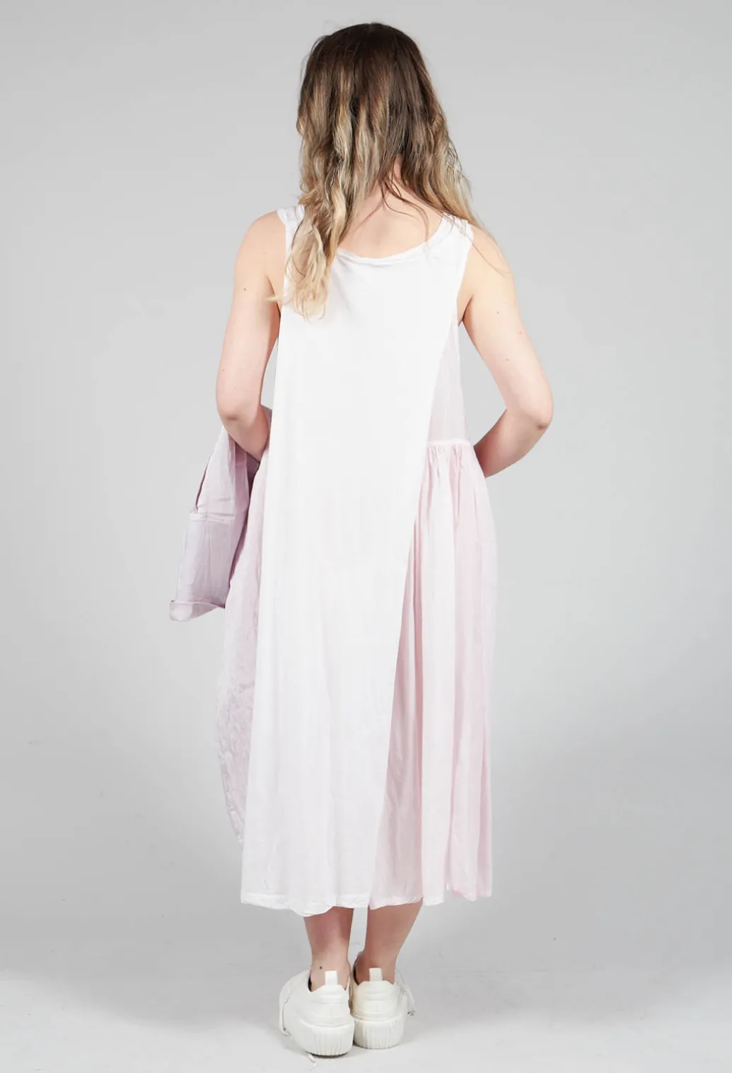 Sheer Double Vest Dress in Rose 10% Cloud