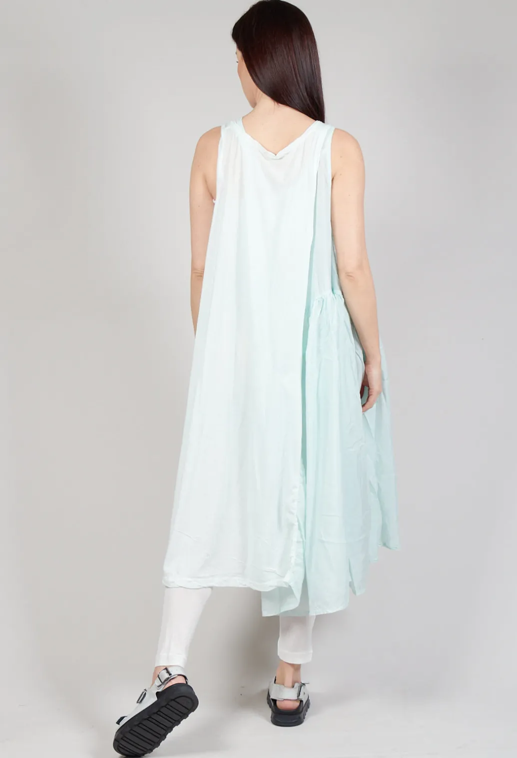 Sheer Double Vest Dress in Tulip 10% Cloud
