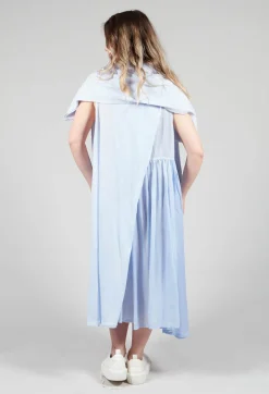 Sheer Double Vest Dress in Enzian 10% Cloud
