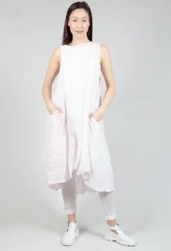 Sheer Double Vest Dress in Rose 10% Cloud