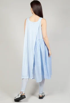 Sheer Double Vest Dress in Enzian 10% Cloud
