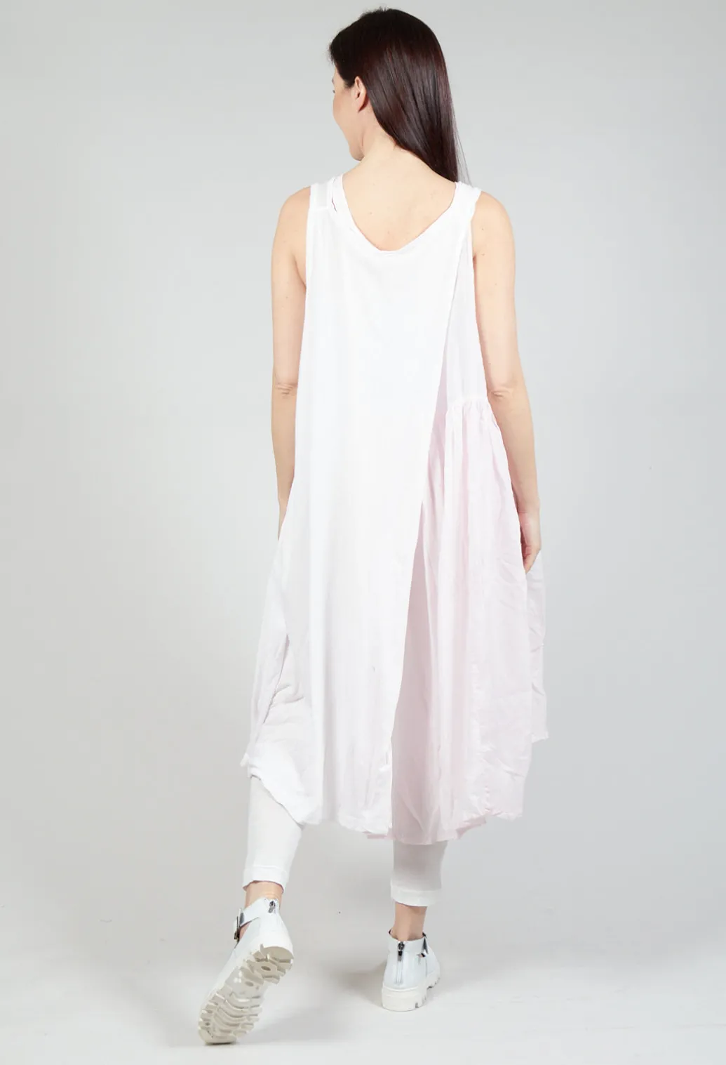 Sheer Double Vest Dress in Rose 10% Cloud