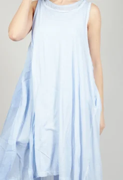 Sheer Double Vest Dress in Enzian 10% Cloud
