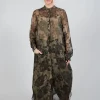 Sheer Dress in Viscosa Seta Tinto freddo Green Tuscany