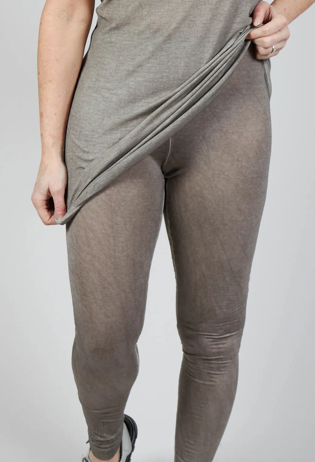 Sheer Leggings in Hay Cloud