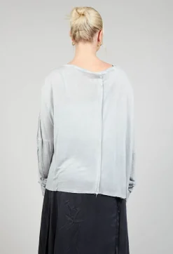 Sheer Long Sleeved Top in Original Grey