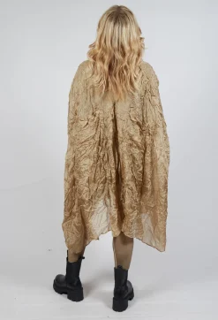Sheer Longline Shirt in Camel Cloud