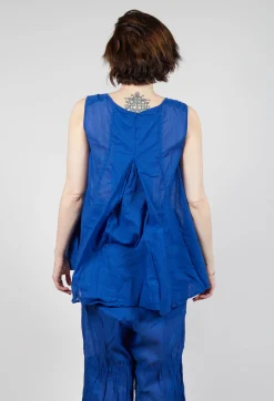 Sheer Longline Vest in Royal