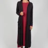 Sheer Maxi Cardigan in Black