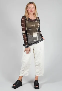 Sheer Mesh Long Sleeve Top in Single Variant