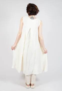 Sheer Overlay Dress in Greige