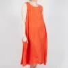 Sheer Overlay Dress in Mandarine
