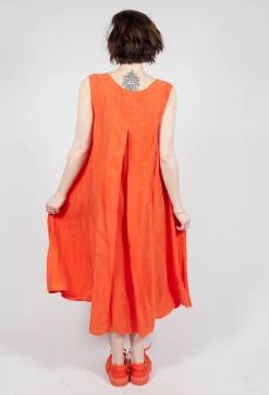 Sheer Overlay Dress in Mandarine