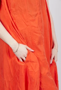 Sheer Overlay Dress in Mandarine
