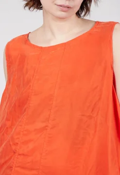 Sheer Overlay Dress in Mandarine