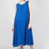 Sheer Overlay Dress in Royal