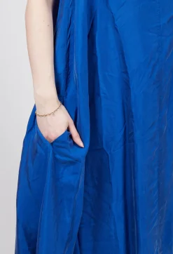 Sheer Overlay Dress in Royal