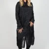 Sheer Shirt Dress in Black