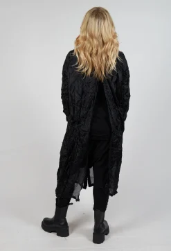 Sheer Shirt Dress in Black