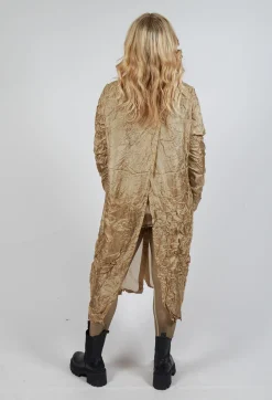 Sheer Shirt Dress in Camel Cloud
