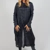 Sheer Shirt Dress in Slate Cloud