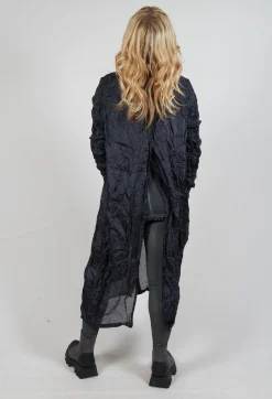 Sheer Shirt Dress in Slate Cloud