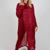 Sheer Shirt Dress in Sunset Cloud