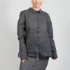 Sheer Shirt in Coal Cloud Stiff