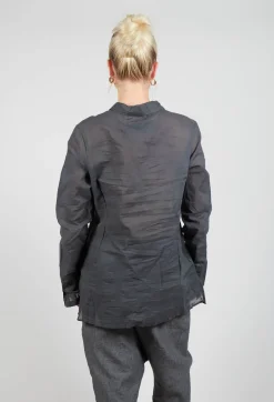 Sheer Shirt in Coal Cloud Stiff