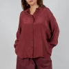 Sheer Shirt in Intense Rust